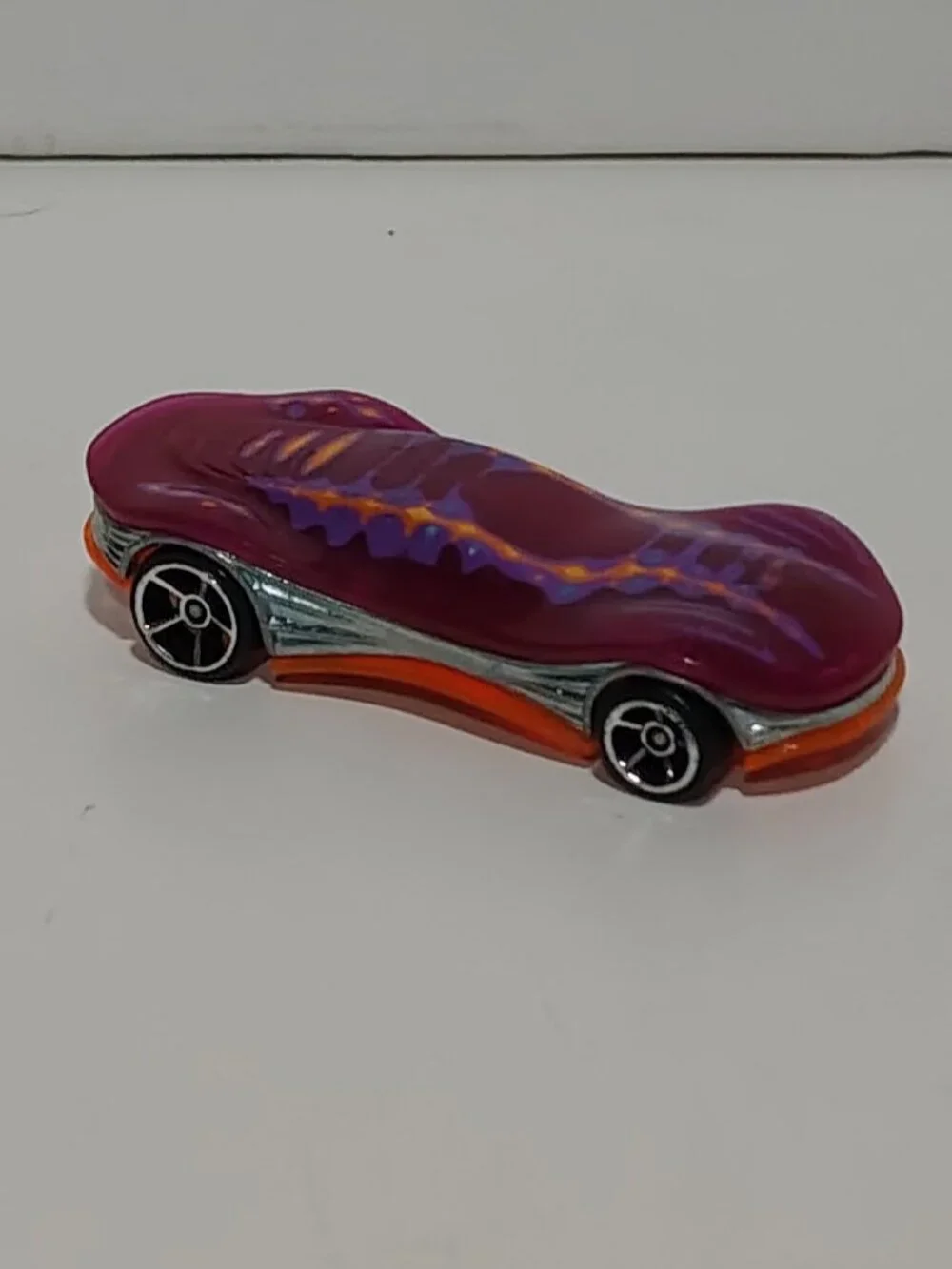 Hot Wheels Clear Speeder Purple Orange X-Raycers 2014 Mattel Loose Diecast Car